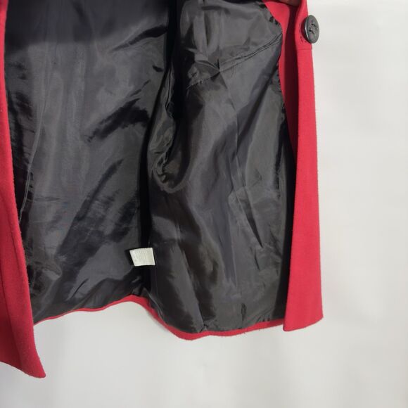 Dressbarn Woman XL Blazer Jacket w/ 2 Large Buttons Red & Black Polyester - Picture 8 of 10